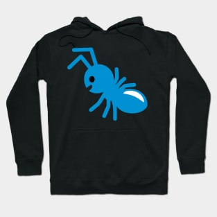 Blue Happy Ant Emoticon Hoodie